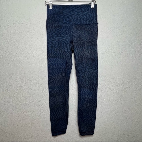 Lululemon Wunder Under Hi-Rise 7/8 Tight Full-On Flux Battleship Leggings - Picture 1 of 6